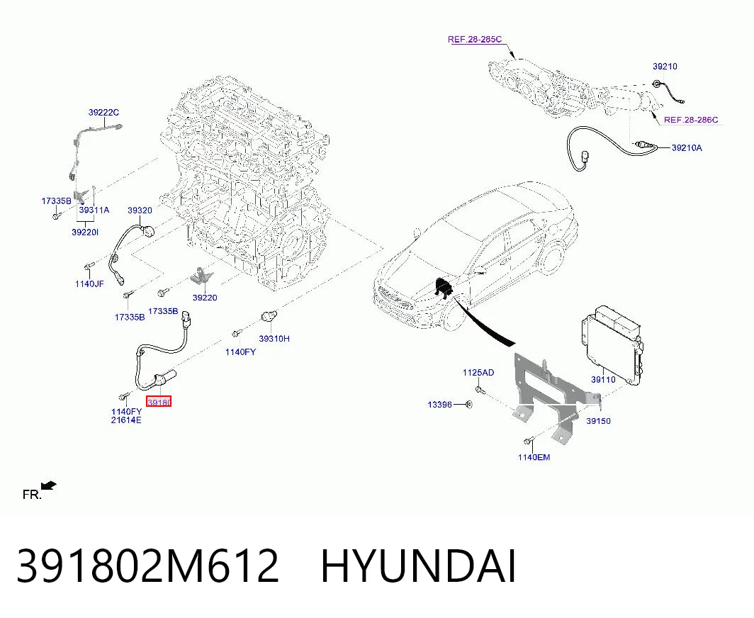 391802M612 Hyundai/Kia ДПКВ