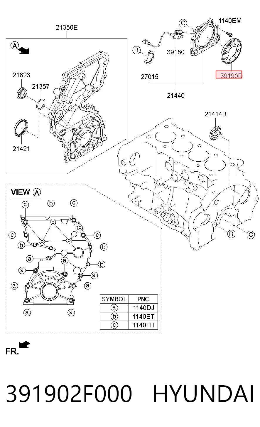 391902F000 Hyundai/Kia Зубчатый венец датчика положения коленвала