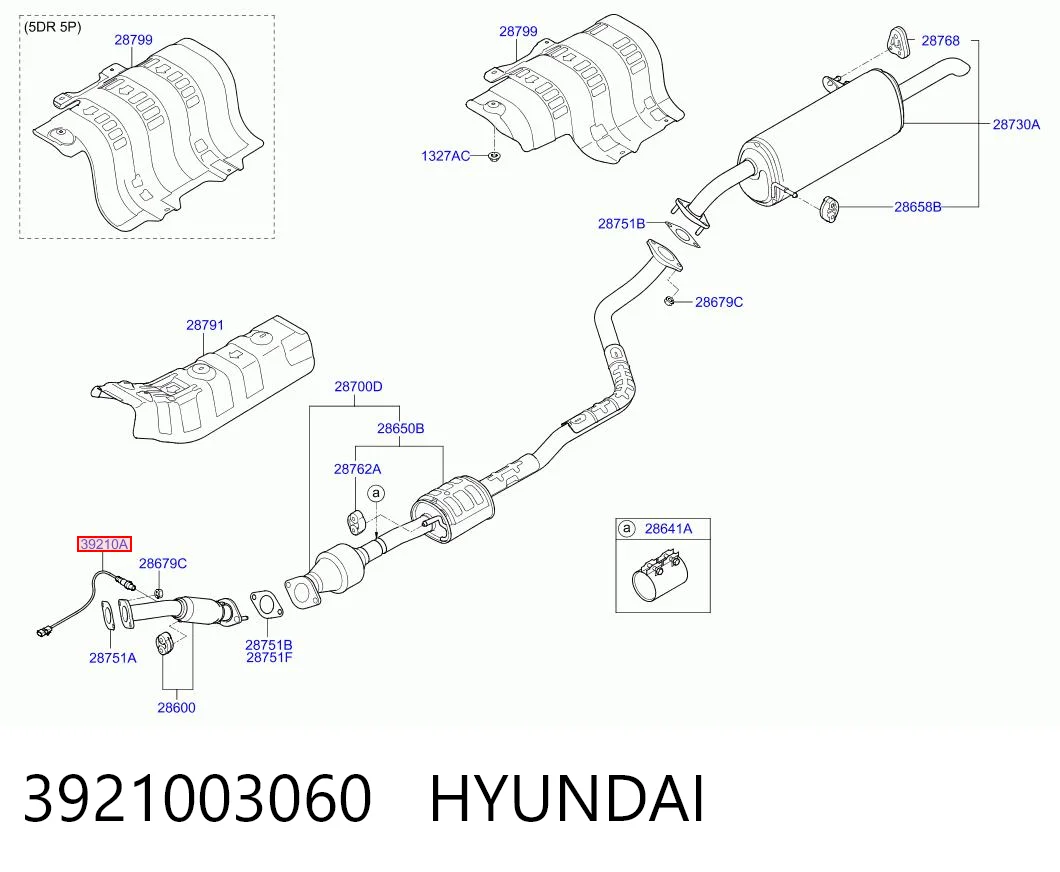 3921003060 Hyundai/Kia Датчик кислорода после катализатора