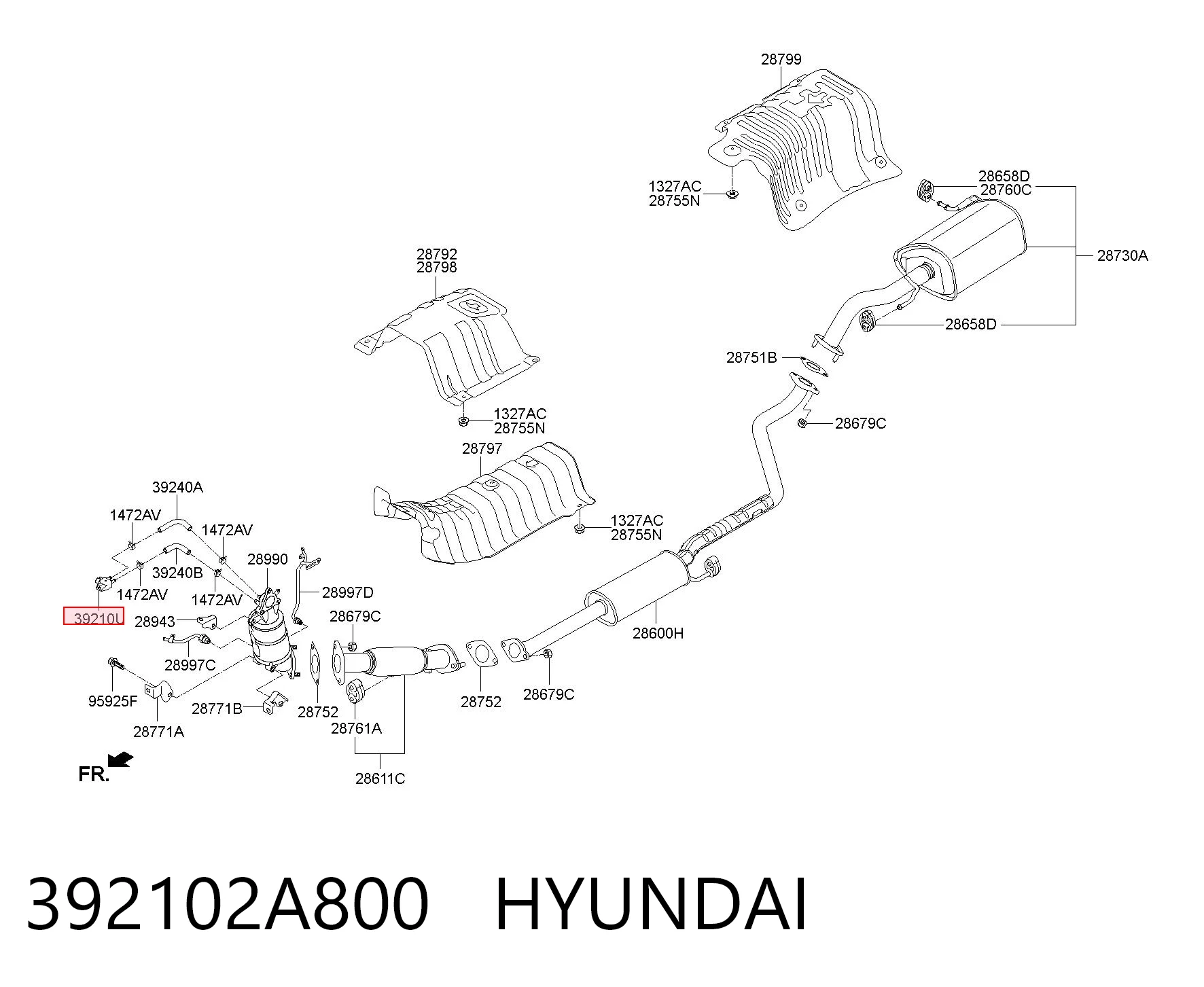 392102A800 Hyundai/Kia Датчик давления выхлопных газов