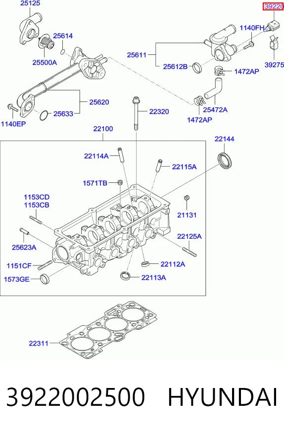 3922002500 Hyundai/Kia Термовыключатель