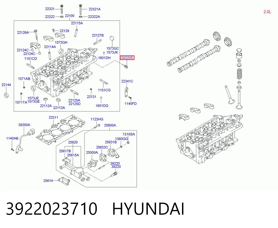 3922023710 Hyundai/Kia Термодатчик масла двигателя
