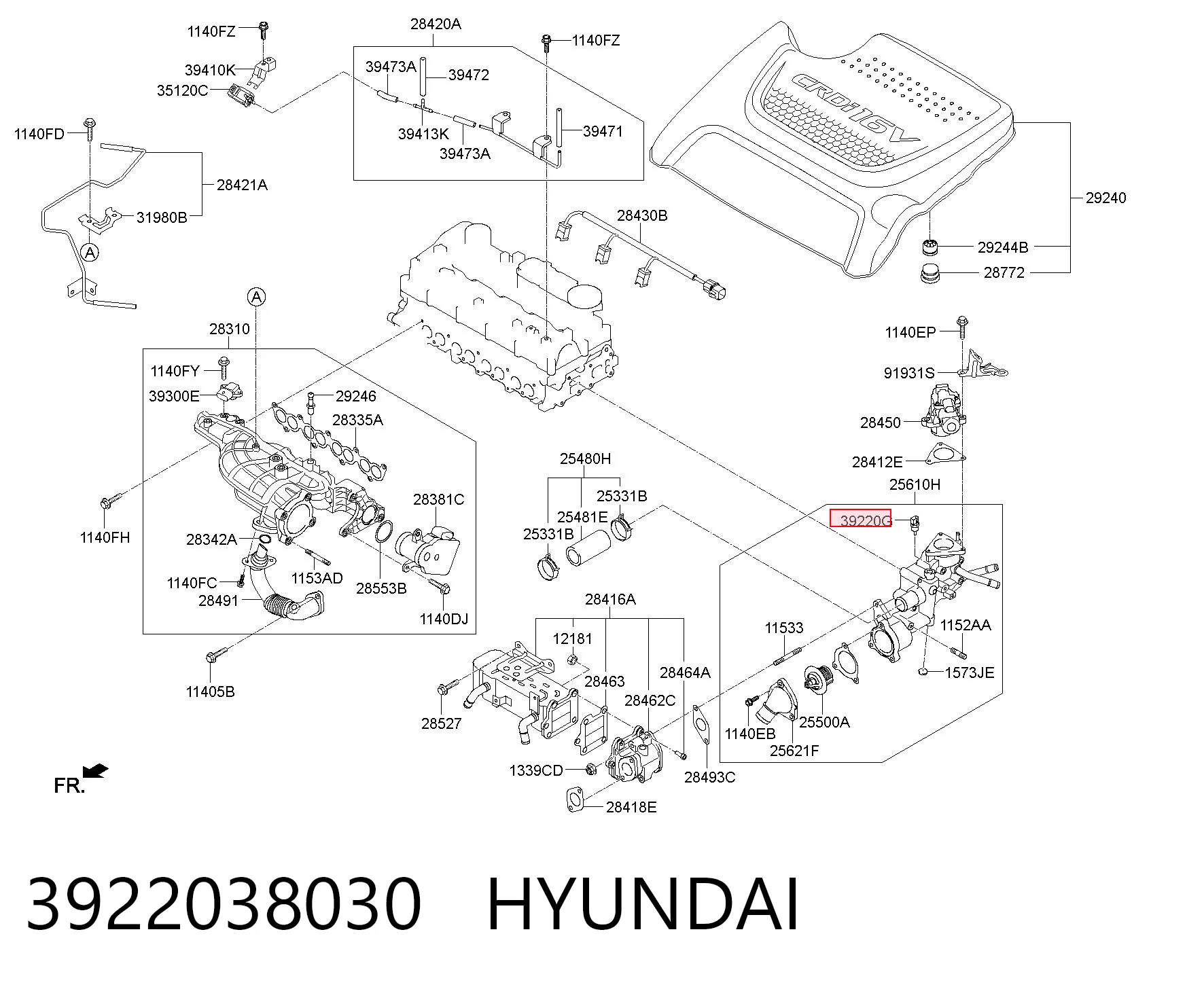 3922038030 Hyundai/Kia Термовыключатель