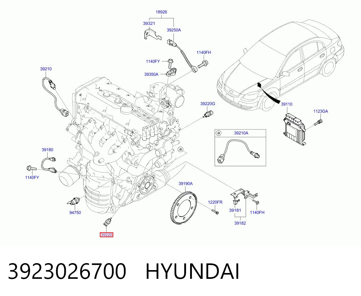 3923026700 Hyundai/Kia Термовыключатель