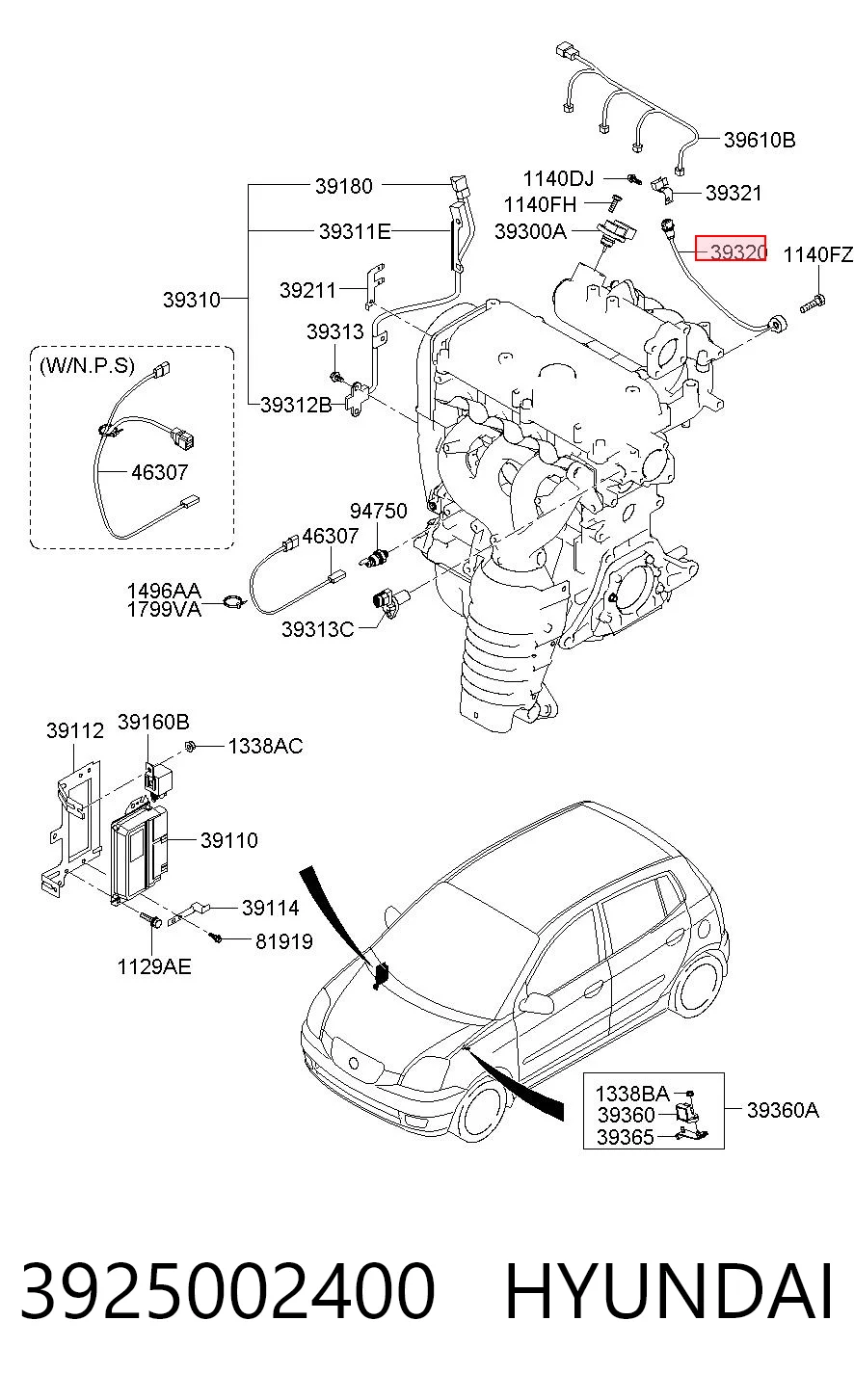  Датчик детонации KIA Picanto 1
