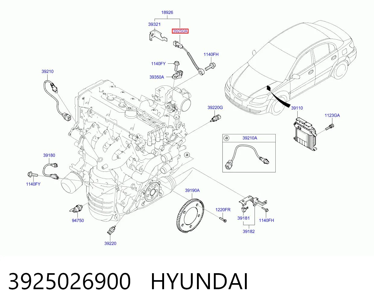3925026900 Hyundai/Kia Датчик самовоспламенения
