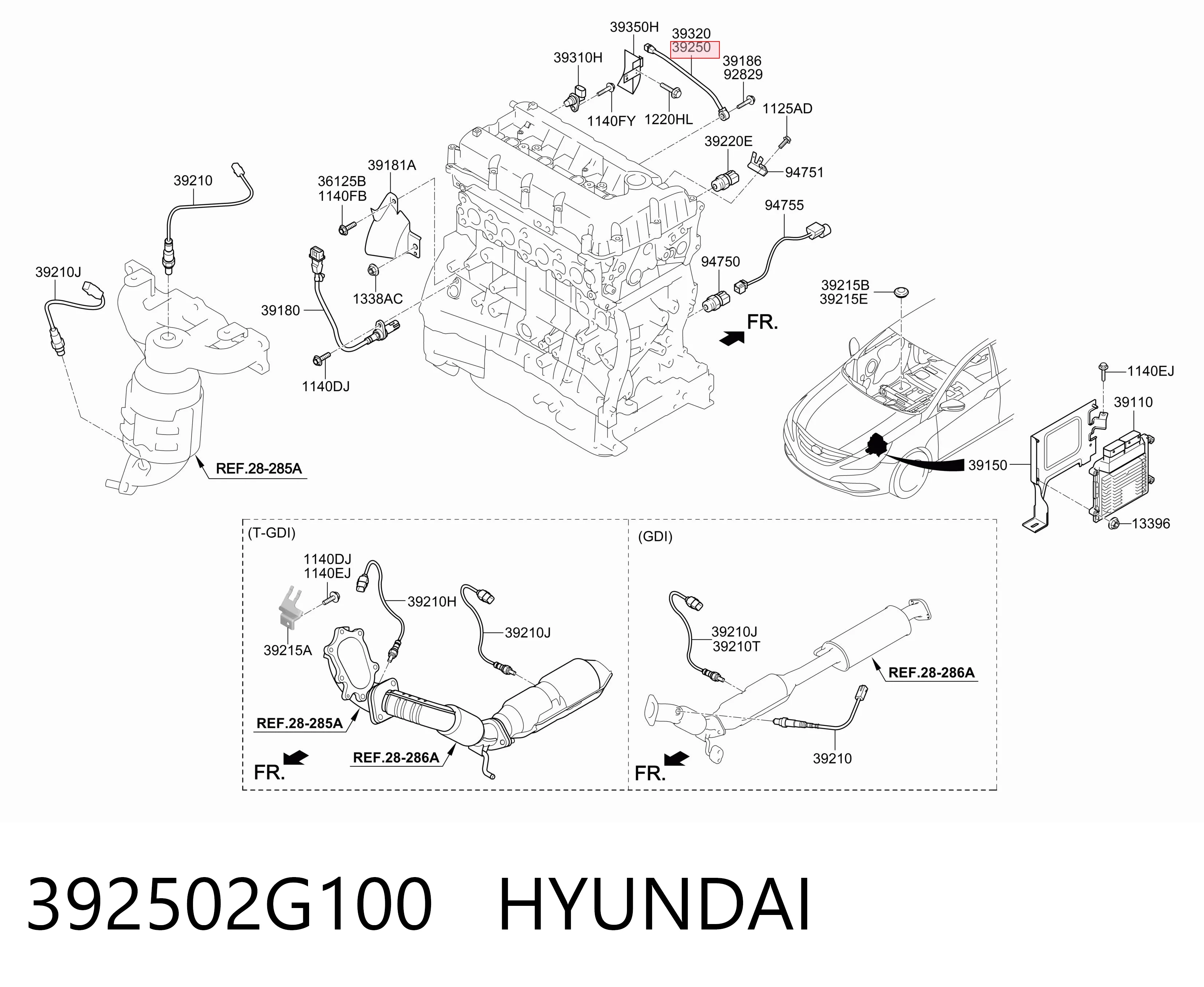392502G100 Hyundai/Kia Датчик самовоспламенения