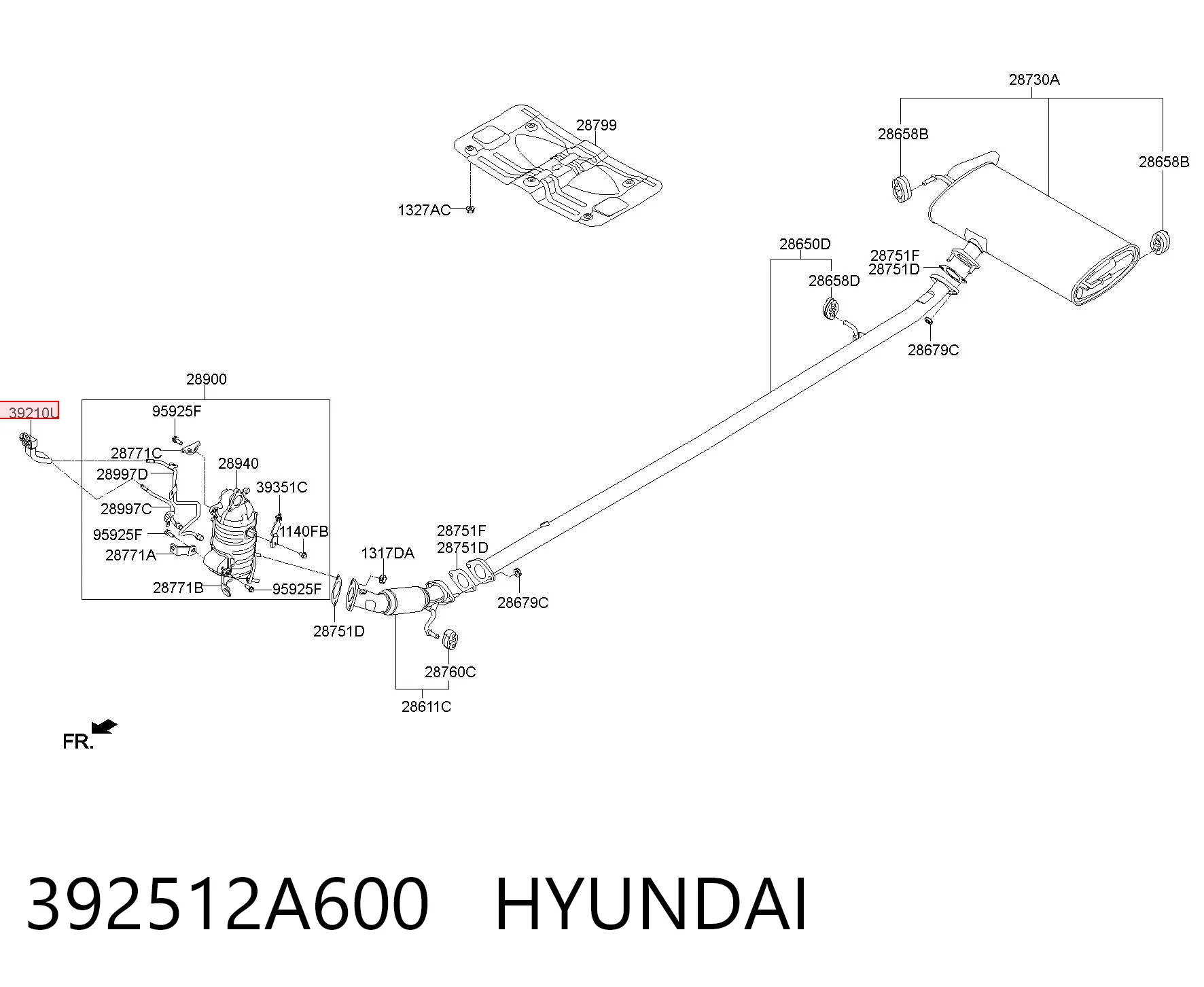 392512A600 Hyundai/Kia Датчик давления выхлопных газов