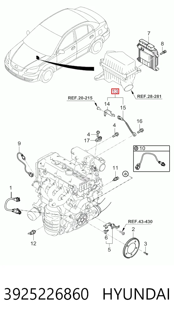 3925226860 Hyundai/Kia Датчик самовоспламенения