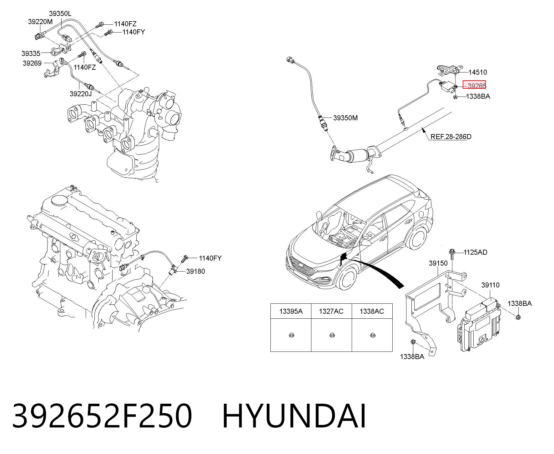 392652F250 Hyundai/Kia Датчик оксидов азота NOX