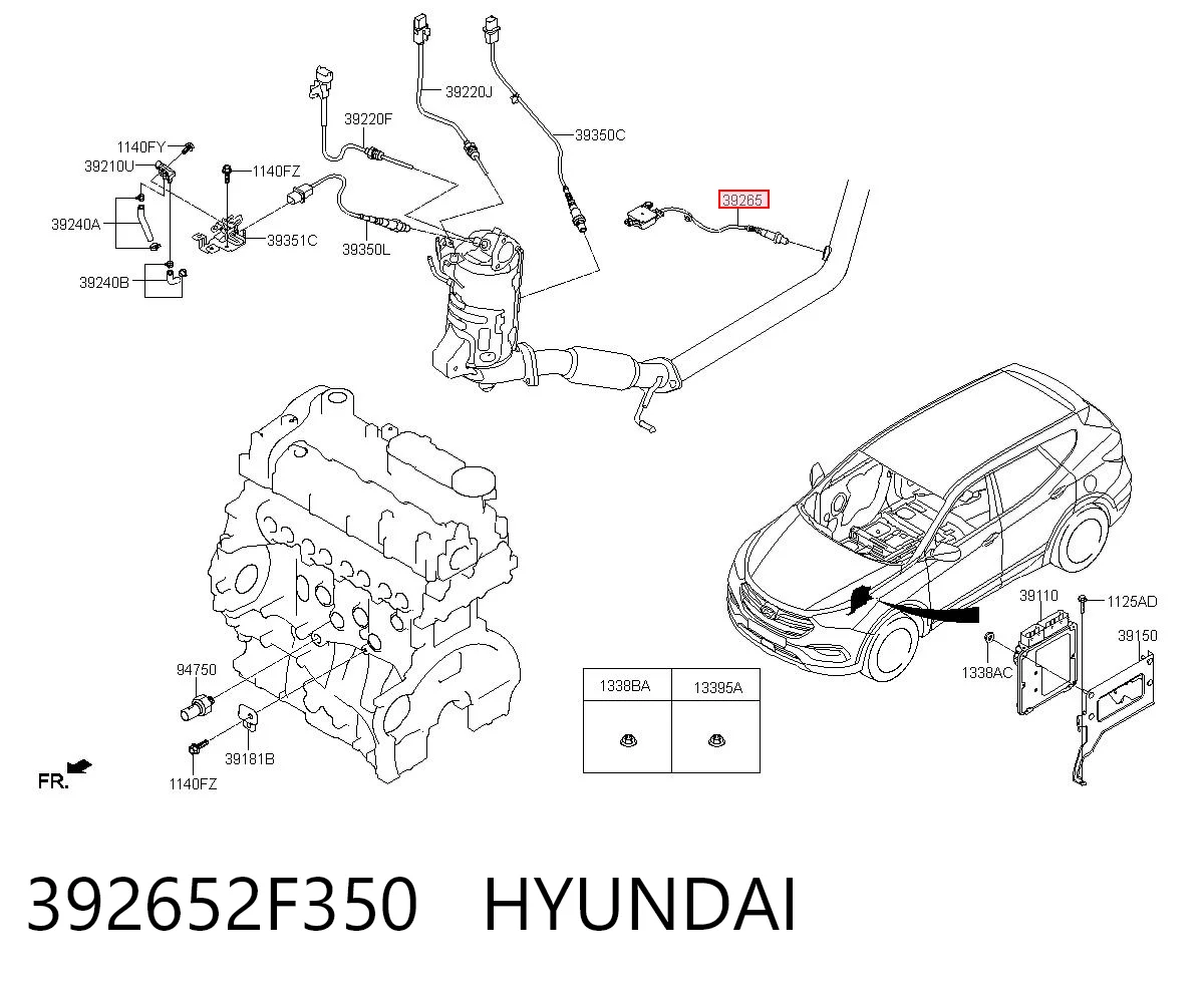 392652F350 Hyundai/Kia Датчик оксидов азота NOX