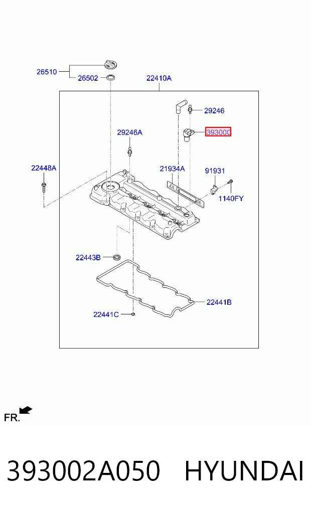 393002A050 Hyundai/Kia Датчик распределительного вала