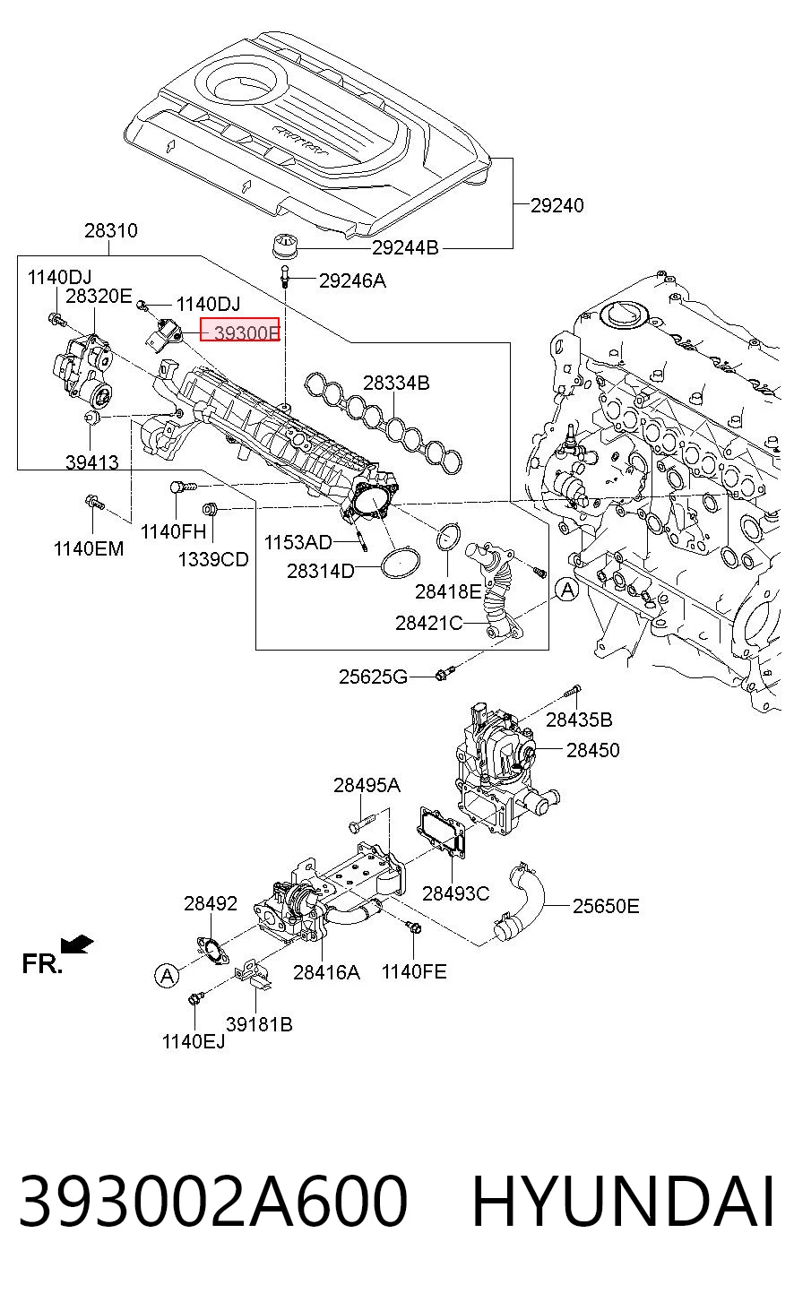 393002A600 Hyundai/Kia Датчик давления воздуха