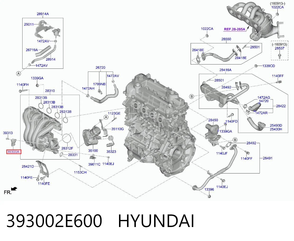 393002E600 Hyundai/Kia Датчик давления воздуха