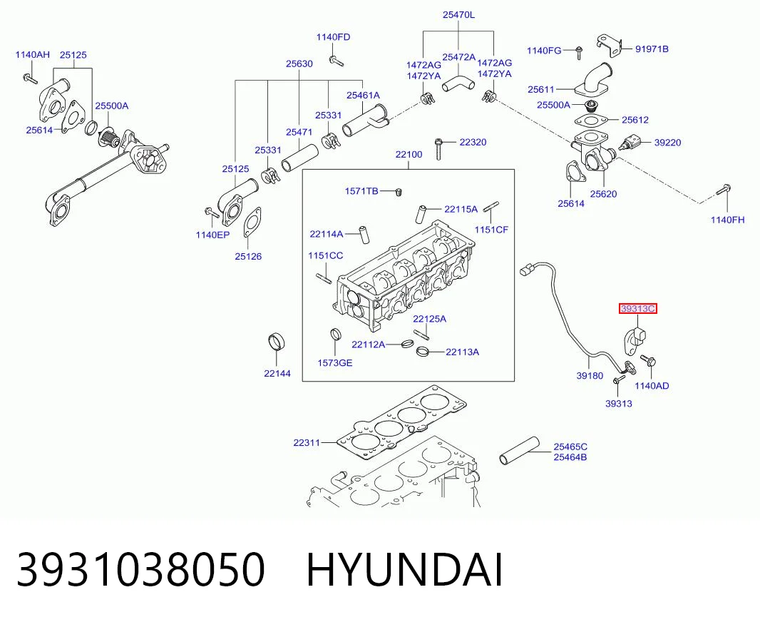 3931038050 Hyundai/Kia Датчик распределительного вала