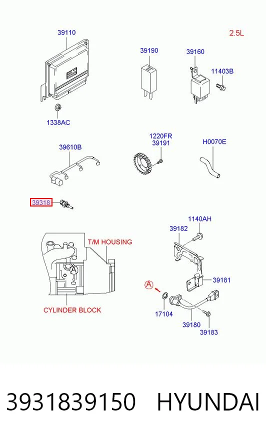 3931839150 Hyundai/Kia Датчик распределительного вала