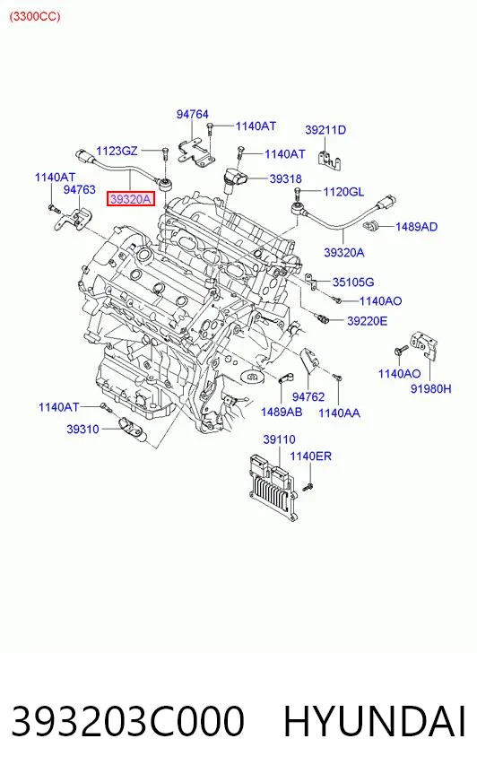 Датчик детонации Hyundai Grandeur седан (TG) (2005 - 2010) цена, от 31.10 USD