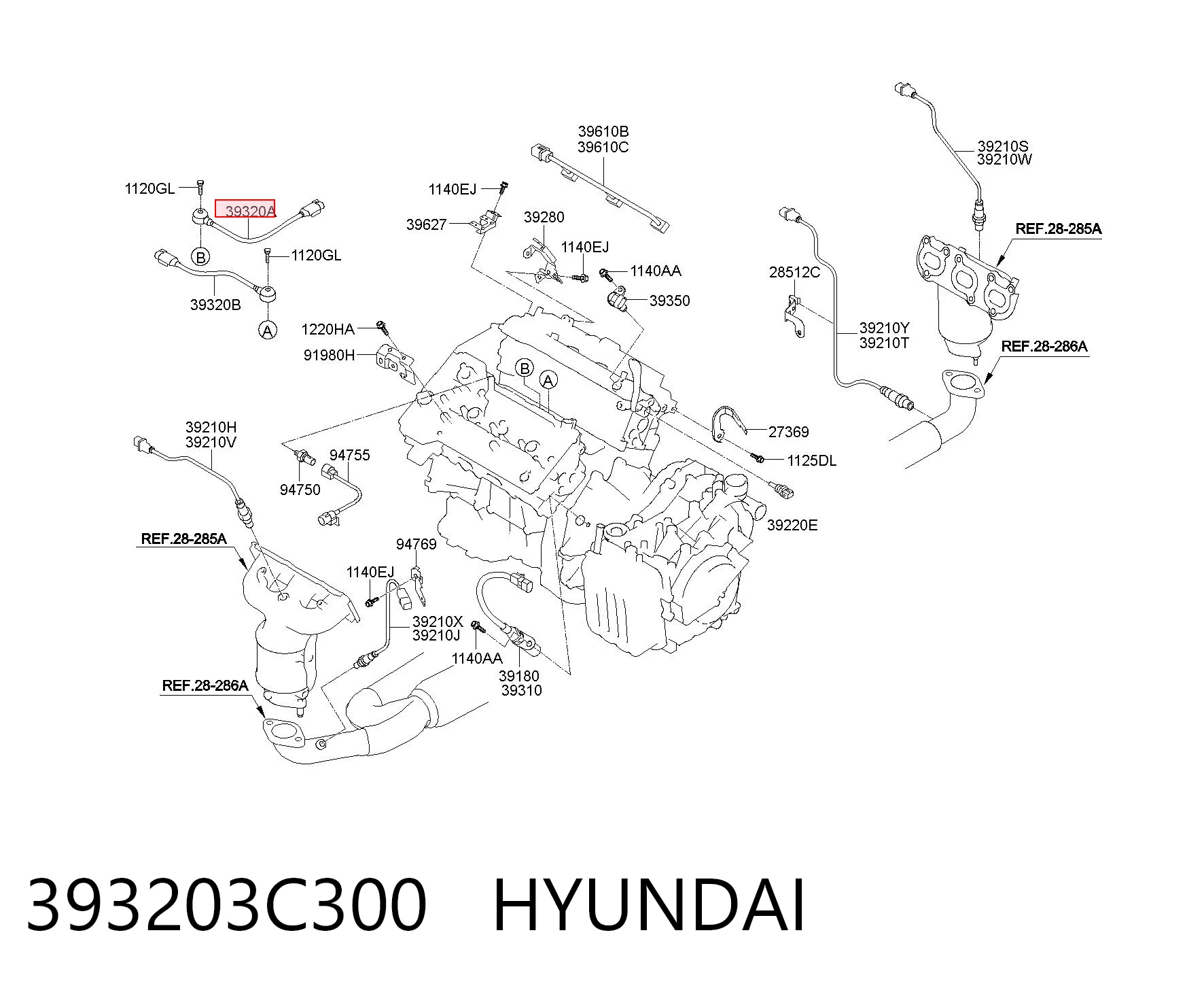 393203C300 Hyundai/Kia Датчик самовоспламенения