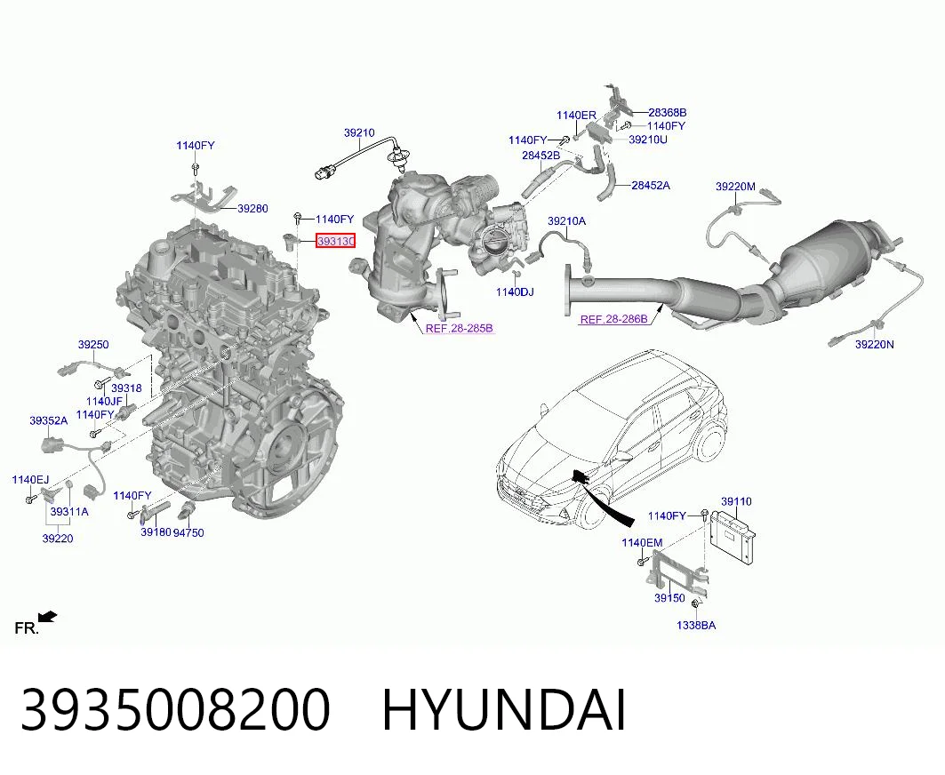 3935008200 Hyundai/Kia Датчик распределительного вала