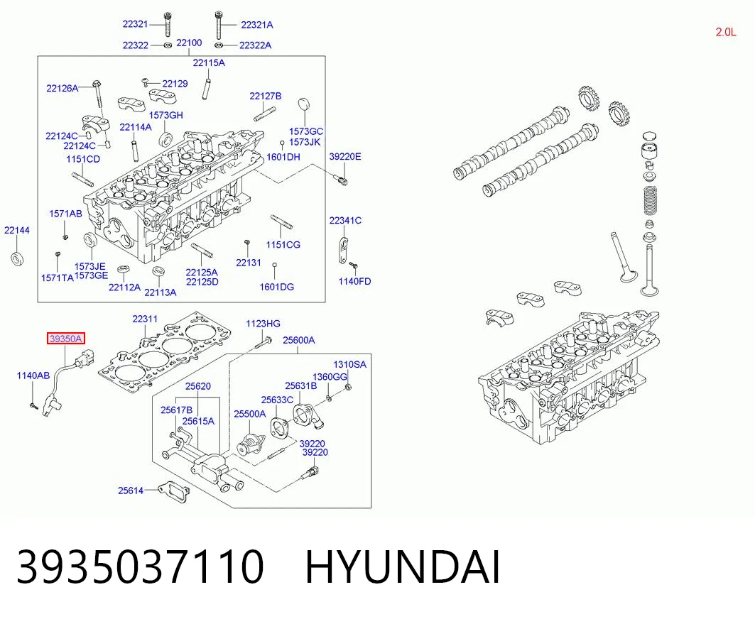 3935037110 Hyundai/Kia Датчик распределительного вала