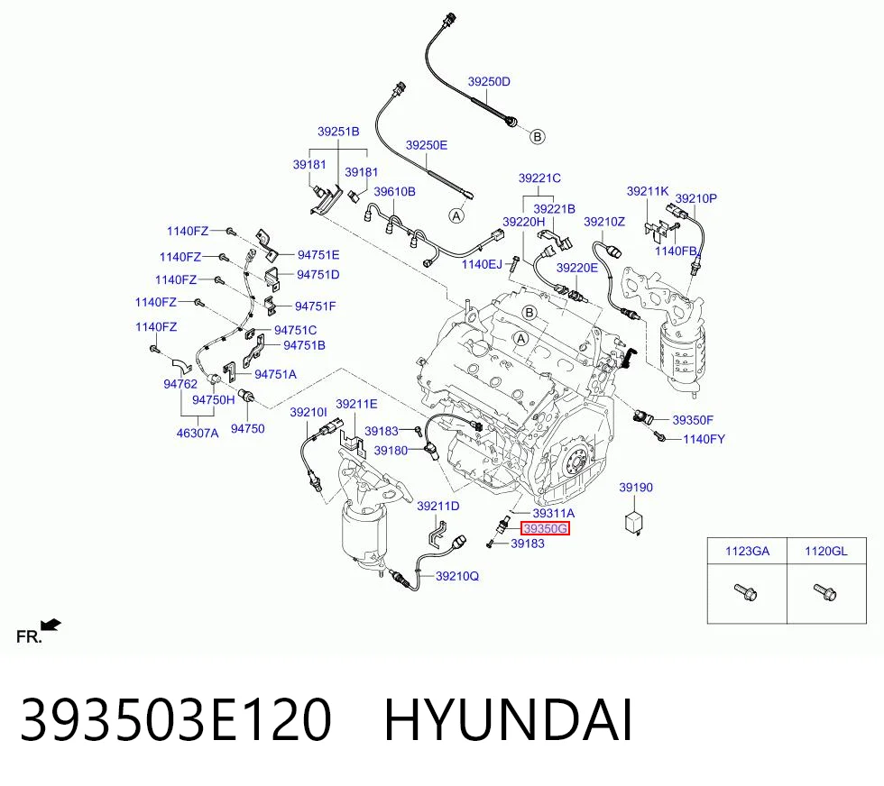 393503E120 Hyundai/Kia Датчик распределительного вала