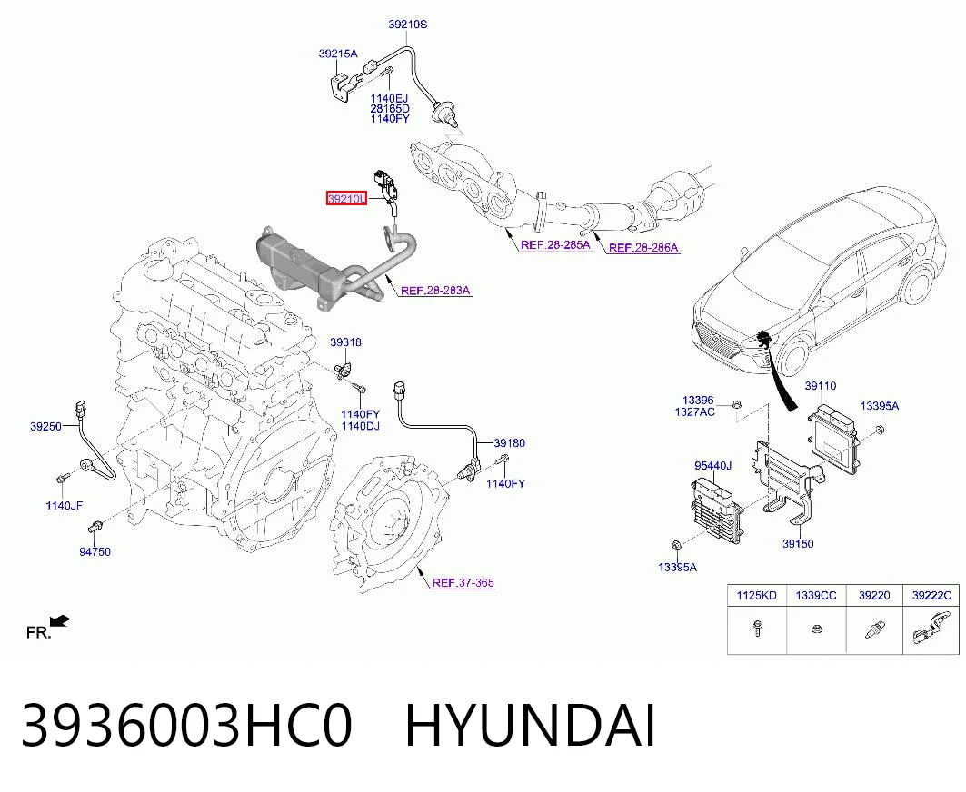 3936003HC0 Hyundai/Kia Датчик давления выхлопных газов