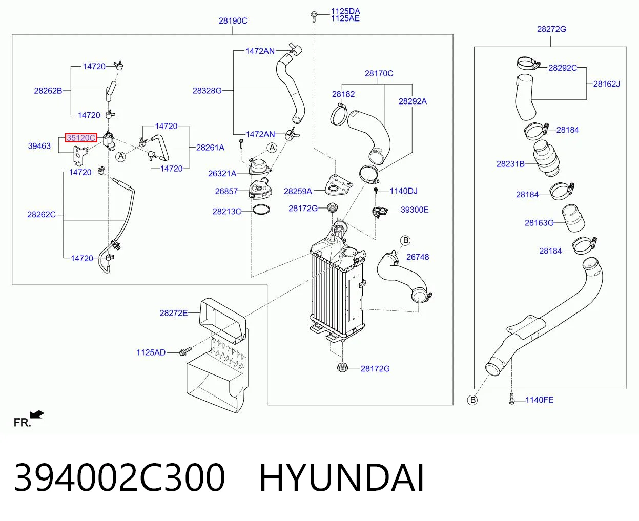 394002C300 Hyundai/Kia Модуль управления турбиной