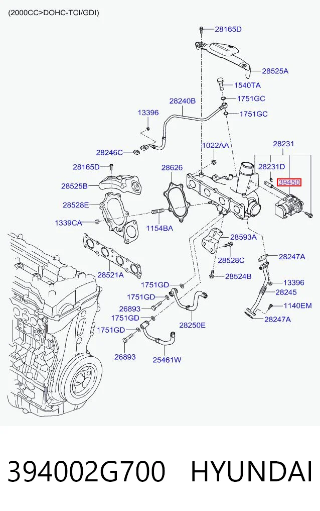 394002G700 Hyundai/Kia Соленоид автомата