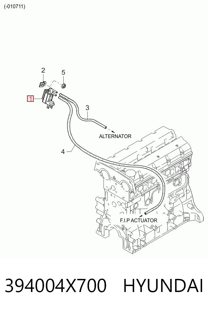 394004X700 Hyundai/Kia Байпасный клапан EGR, рециркуляции газов