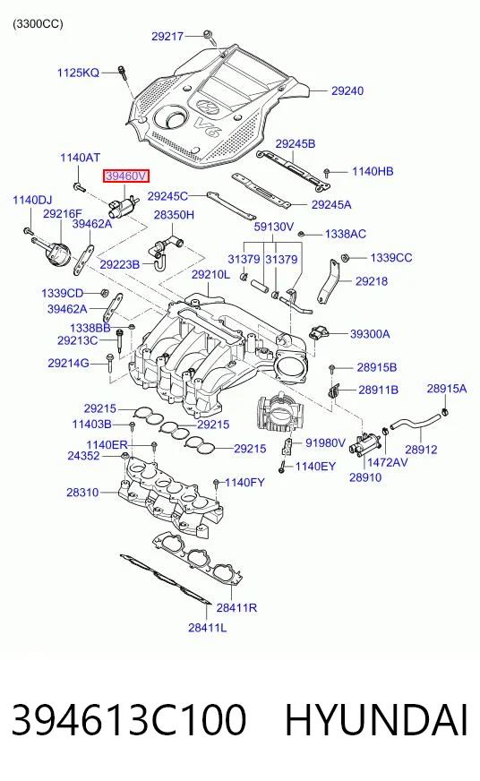 394613C100 Hyundai/Kia Соленоид давления наддува