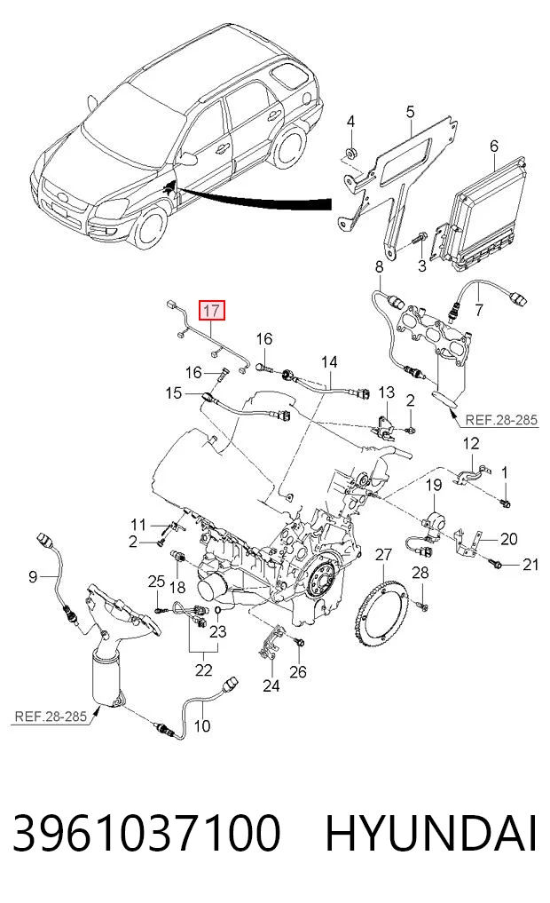 3961037100 Hyundai/Kia 