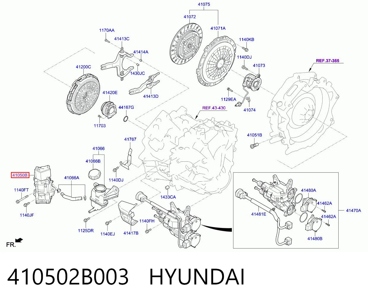 410502B003 Hyundai/Kia Сервопривод сцепления
