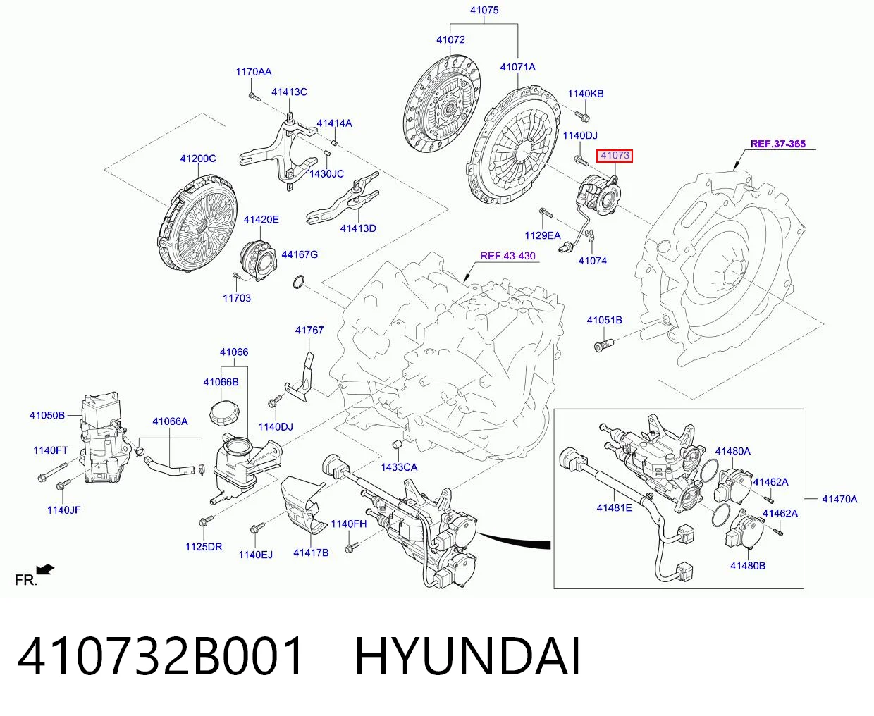410732B001 Hyundai/Kia Подшипник выжимной сцепления