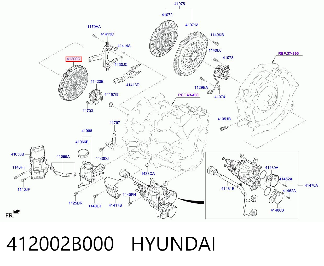 412002B000 Hyundai/Kia Сцепление в сборе