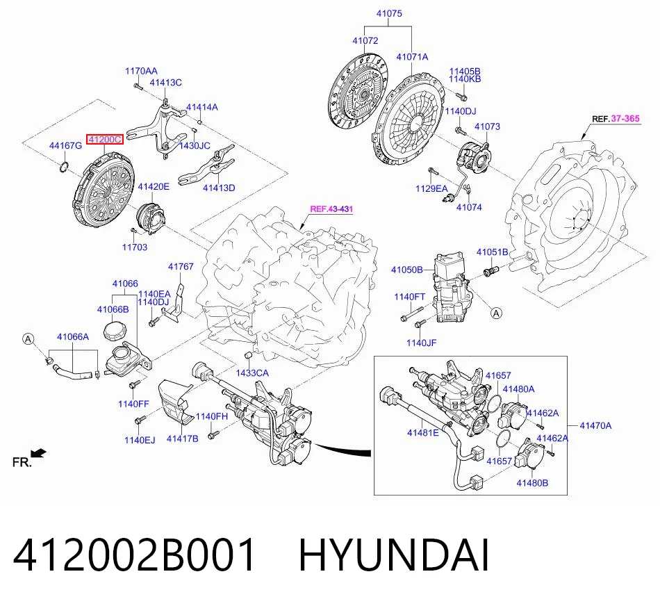 412002B001 Hyundai/Kia Сцепление в сборе