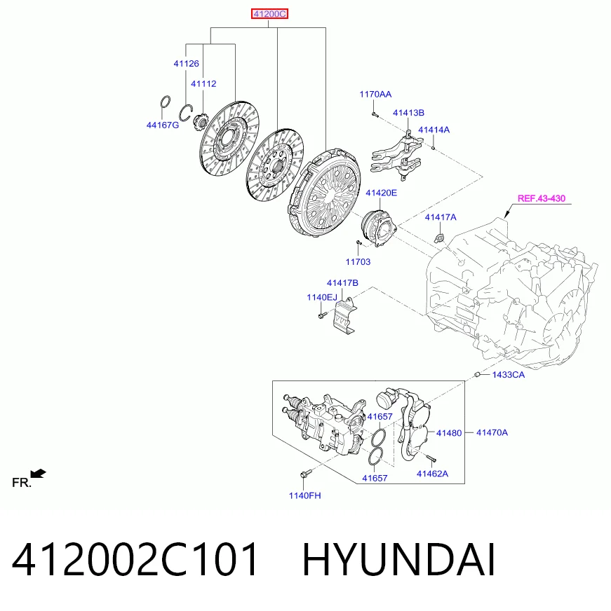 412002C101 Hyundai/Kia Сцепление в сборе