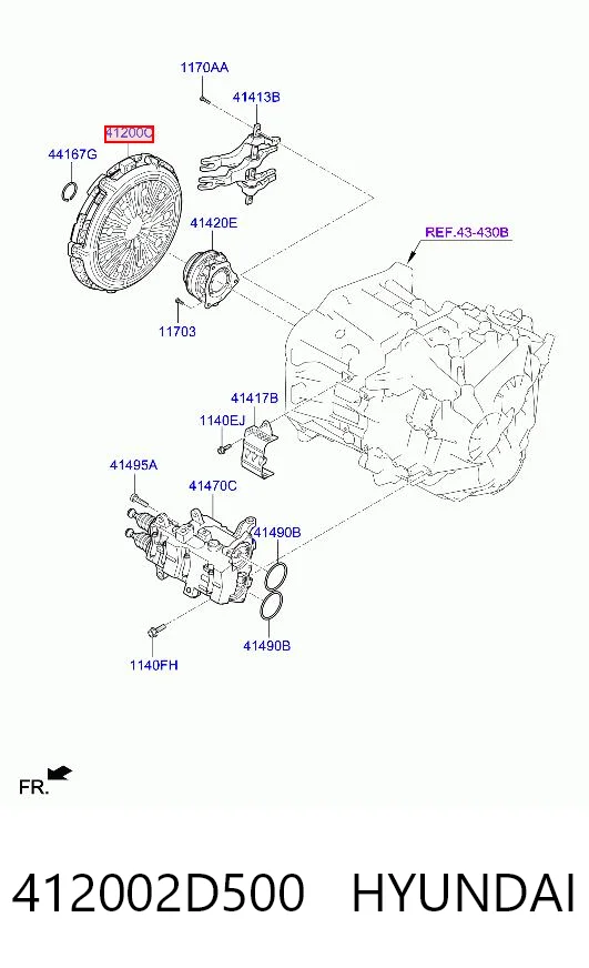 412002D500 Hyundai/Kia Сцепление в сборе