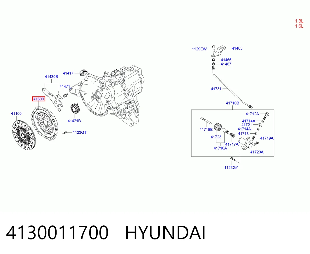 Нажимной диск сцепления на Hyundai Getz  