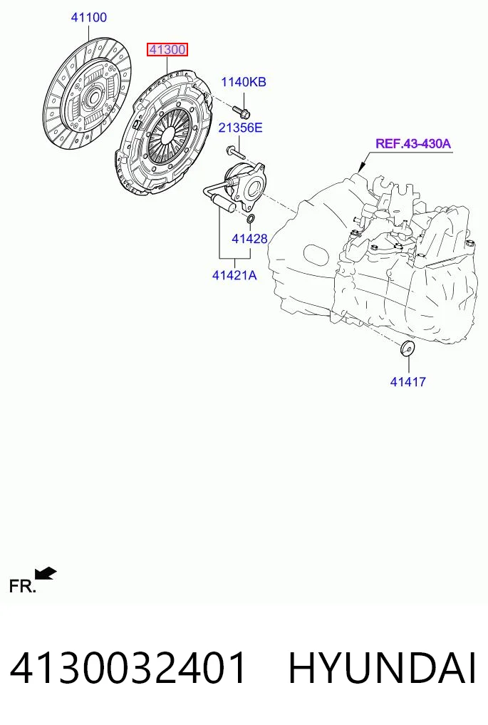 Нажимной диск сцепления на Hyundai Tucson III TL