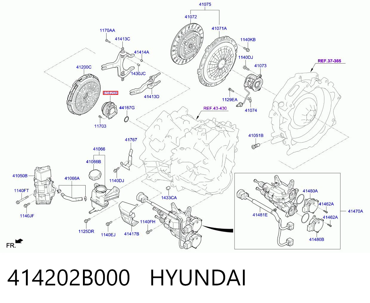 414202B000 Hyundai/Kia Подшипник выжимной сцепления