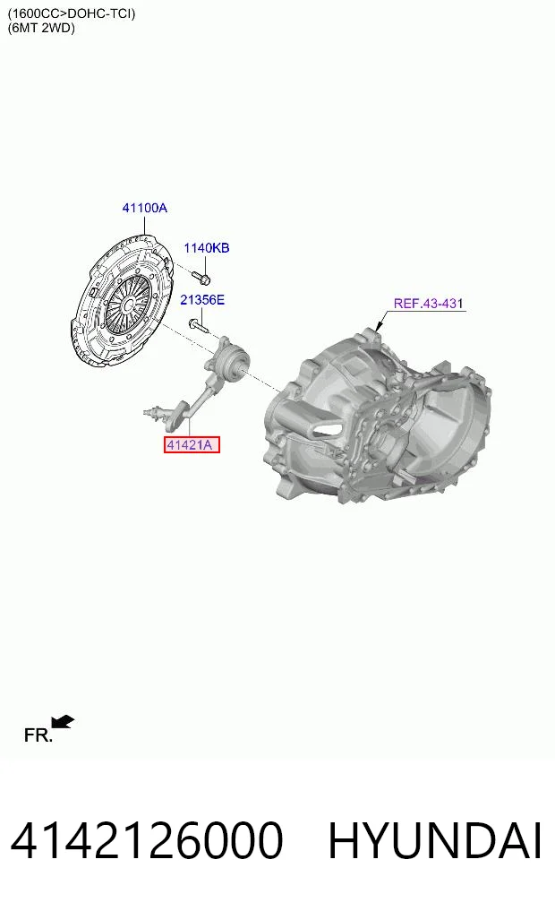 4142126000 Hyundai/Kia Подшипник выжимной сцепления