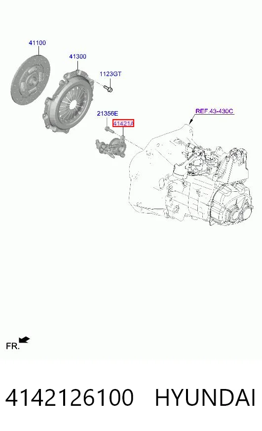 4142126100 Hyundai/Kia Цилиндр сцепления рабочий в сборе с выжимным подшипником