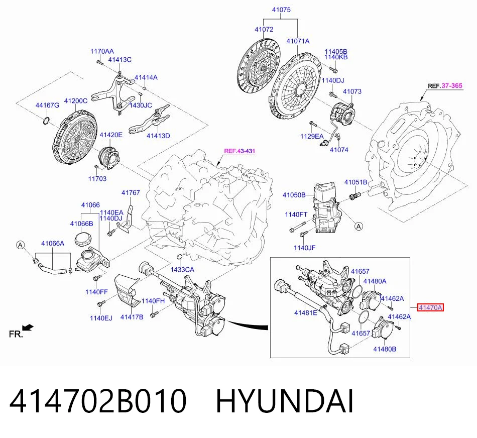 414702B010 Hyundai/Kia Сервопривод сцепления