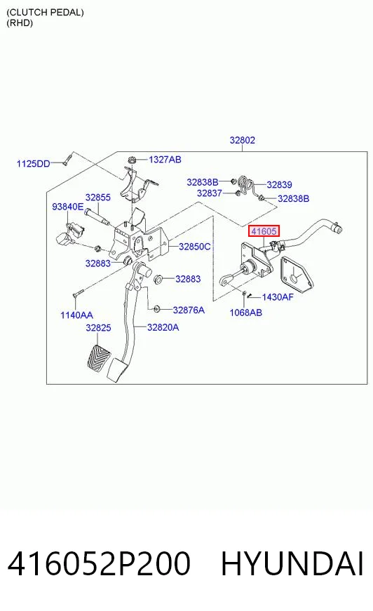416052P200 Hyundai/Kia Цилиндр сцепления, главный