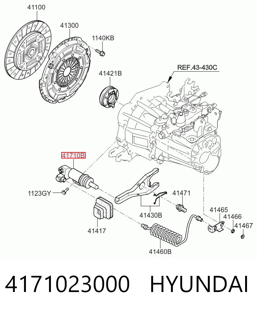 4171023000 Hyundai/Kia Рабочий цилиндр