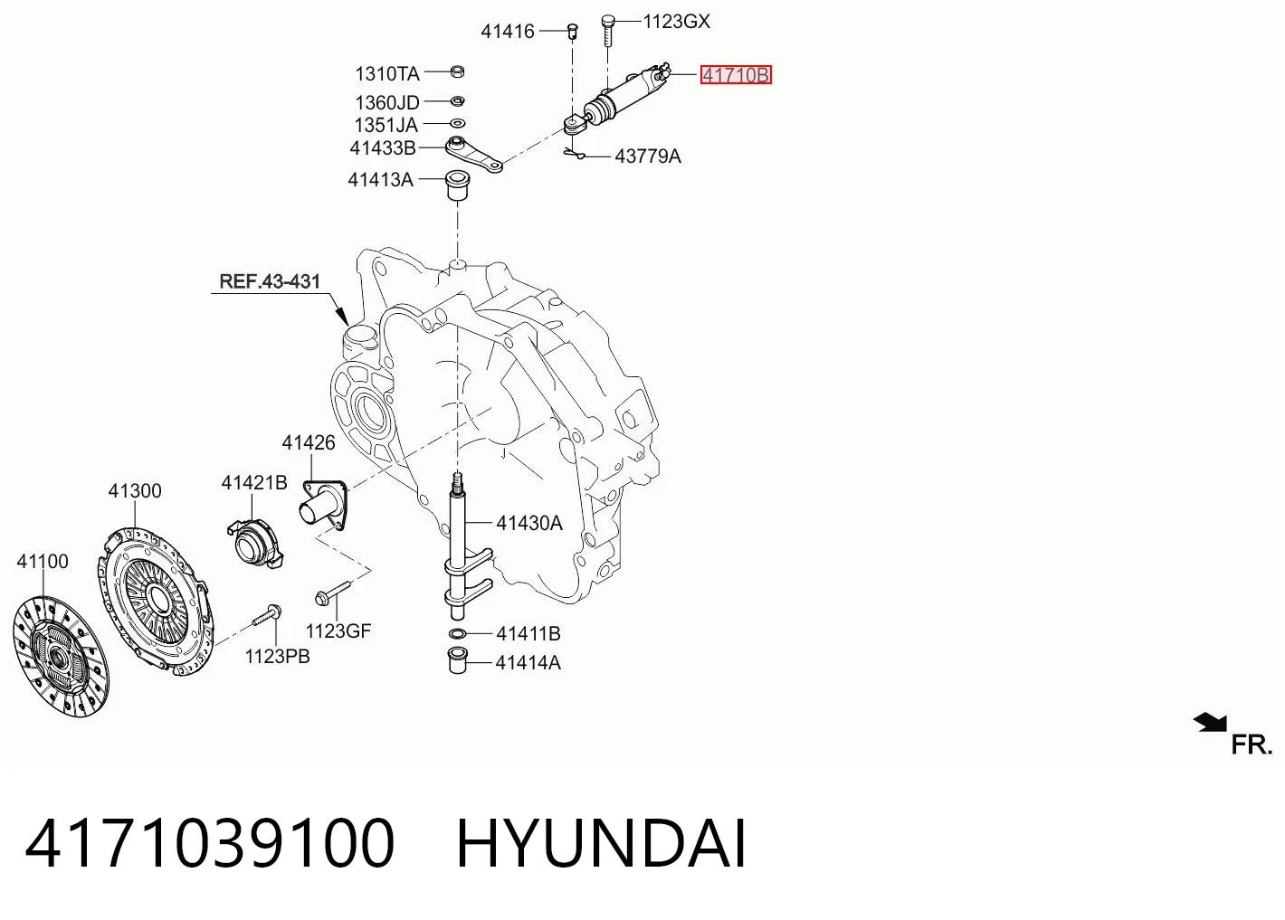 4171039100 Hyundai/Kia Рабочий цилиндр