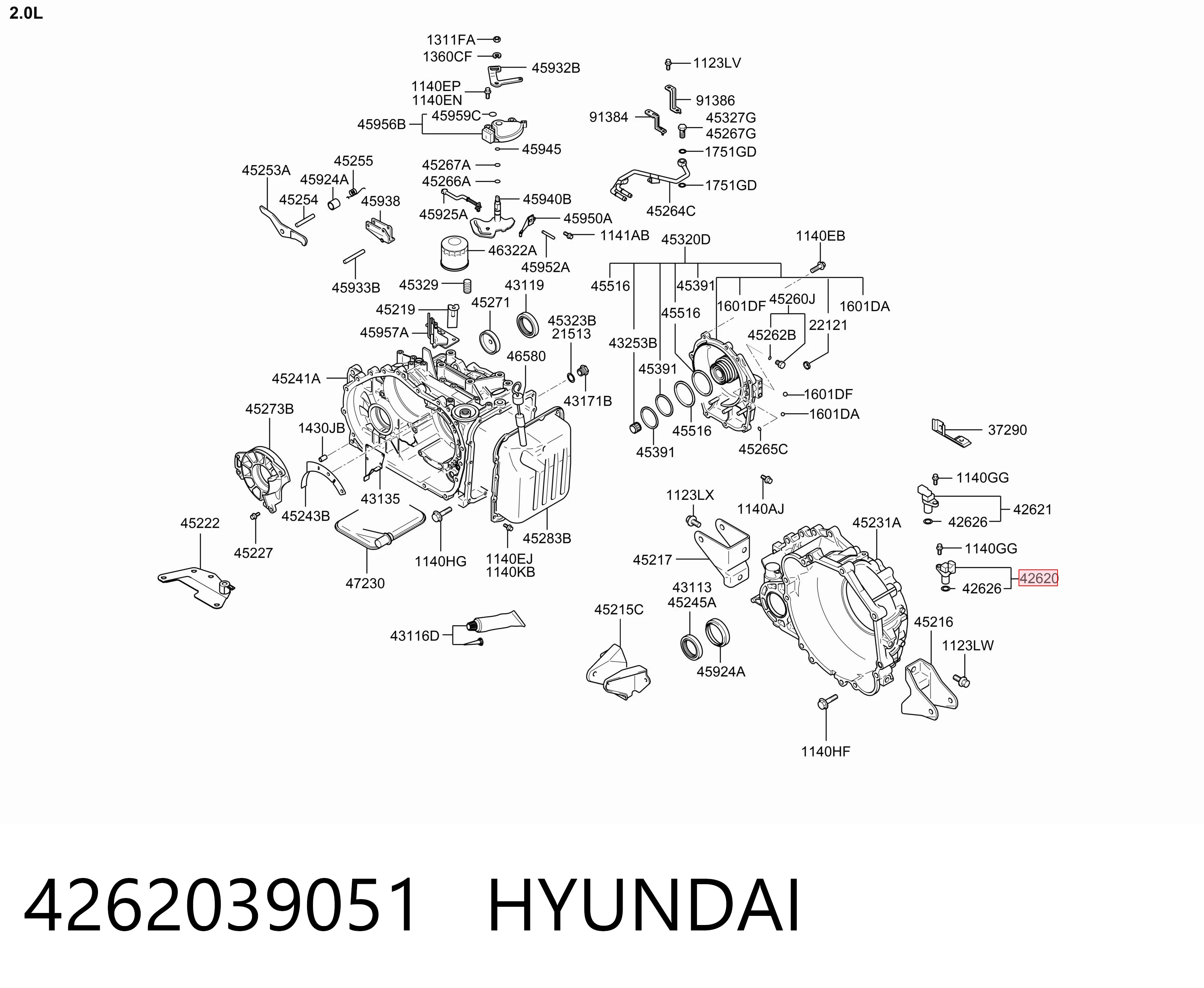 4262039051 Hyundai/Kia Датчик скорости спидометра