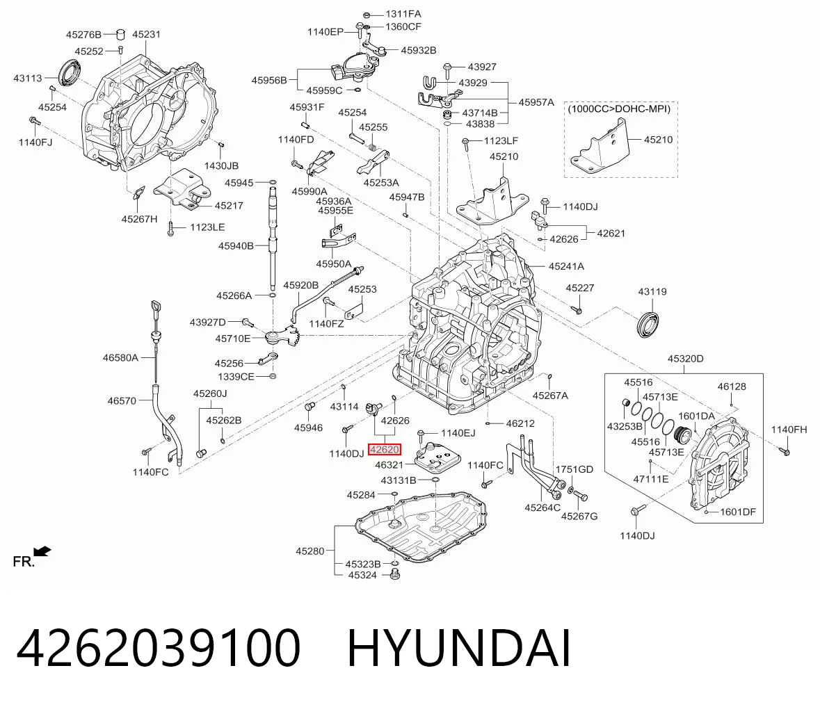 4262039100 Hyundai/Kia Датчик скорости спидометра