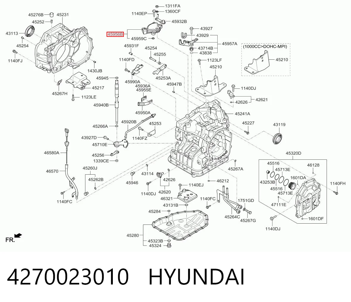 4270023010 Hyundai/Kia Датчик положения селектора АКПП