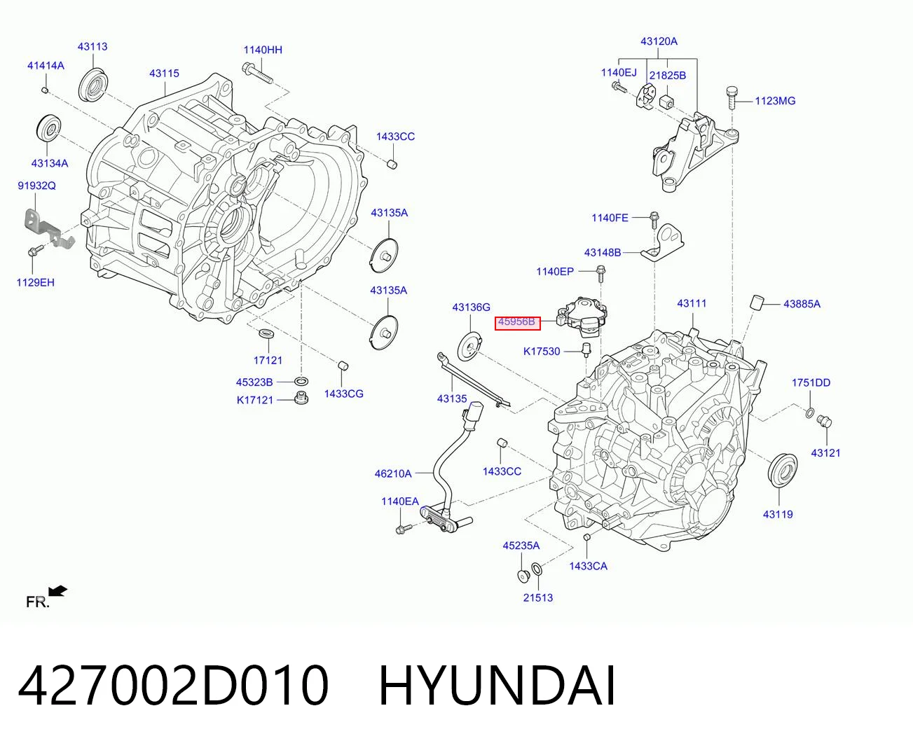 427002D010 Hyundai/Kia Датчик положения селектора АКПП